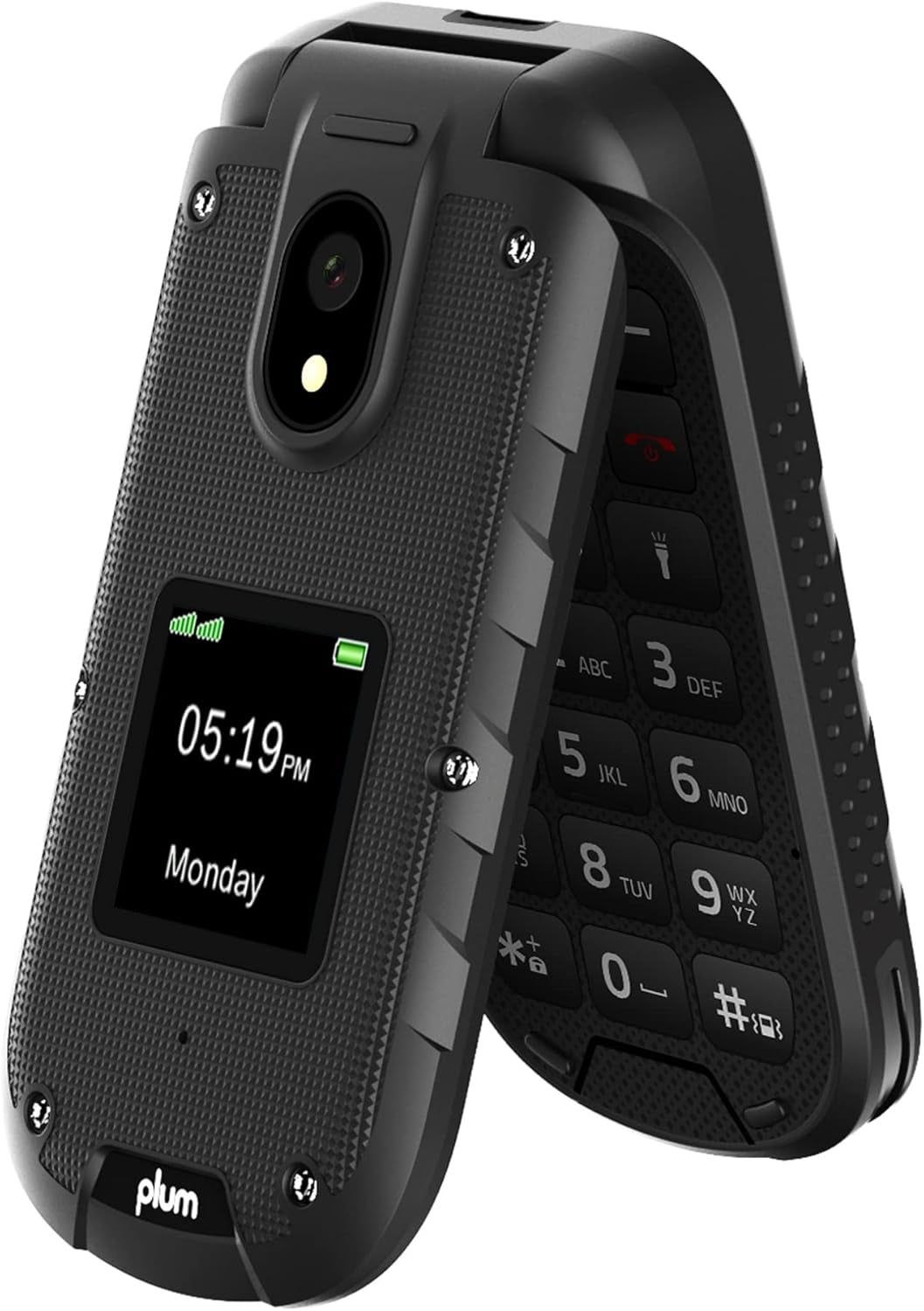 RAM plus 4G Volte Unlocked Rugged Flip Phone AT&T T-Mobile – Black