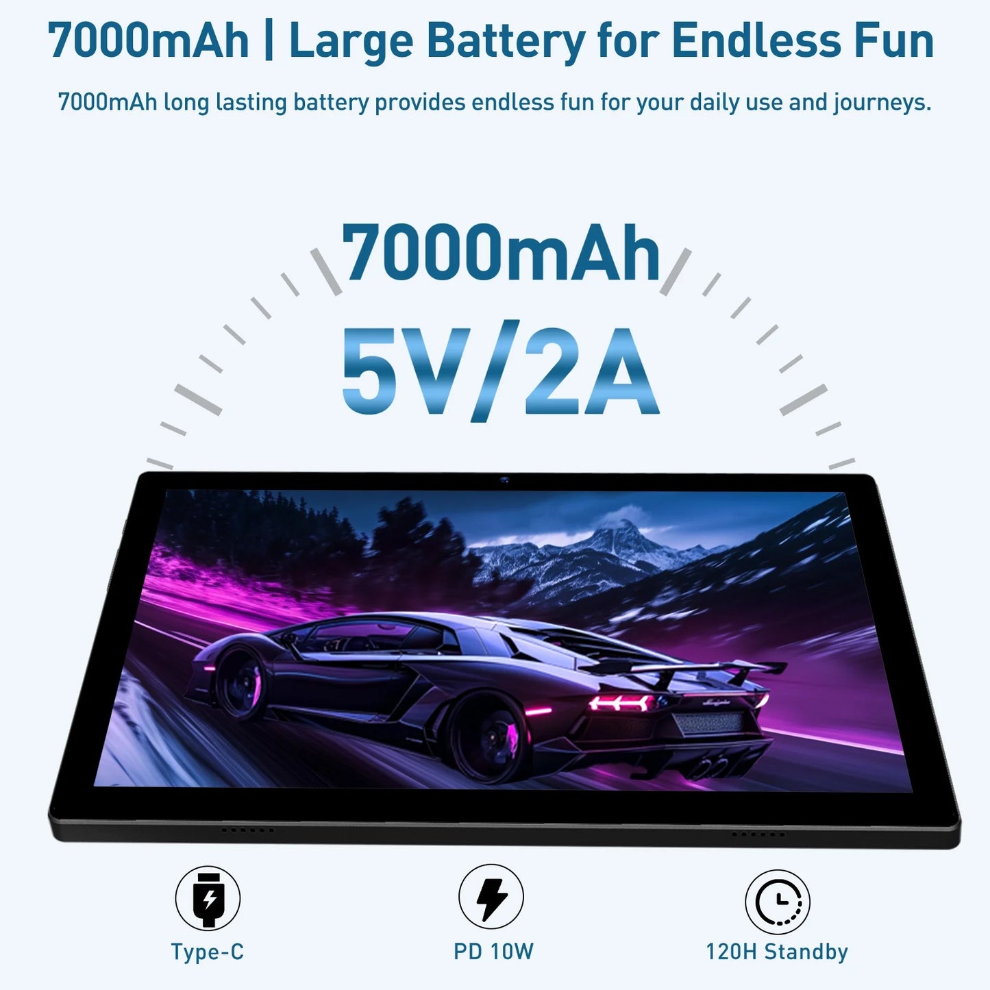 Tablet 10 Inch Android 14 Tablet,8Gb RAM 128GB ROM,5G Wifi,Octa-Core,13Mp+8Mp Dual Camera,Gps,Bluetooth,1Tb Expand,1920X1200 IPS Screen,7000Mah,Face Unclock,Split Screen,Android Tablet with Keyboard