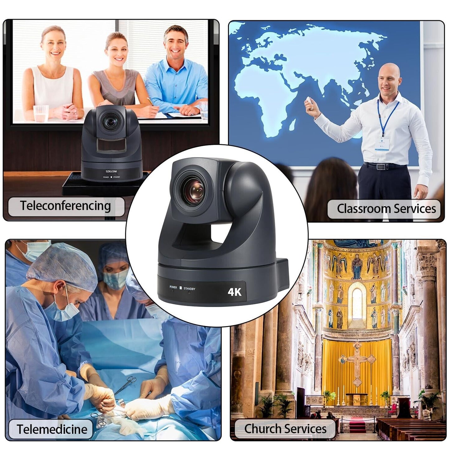 HDMI USB PTZ Camera 20X Optical Zoom USB Support 4K30Fps, HDMI Support 1080P ...