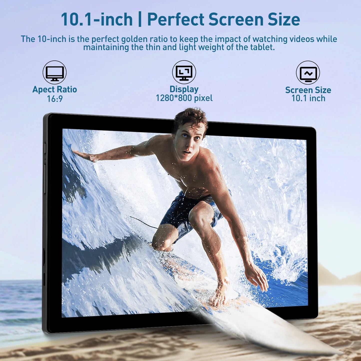 Tablet 10 Inch Android 14 Tablet,8Gb RAM 128GB ROM,5G Wifi,Octa-Core,13Mp+8Mp Dual Camera,Gps,Bluetooth,1Tb Expand,1920X1200 IPS Screen,7000Mah,Face Unclock,Split Screen,Android Tablet with Keyboard