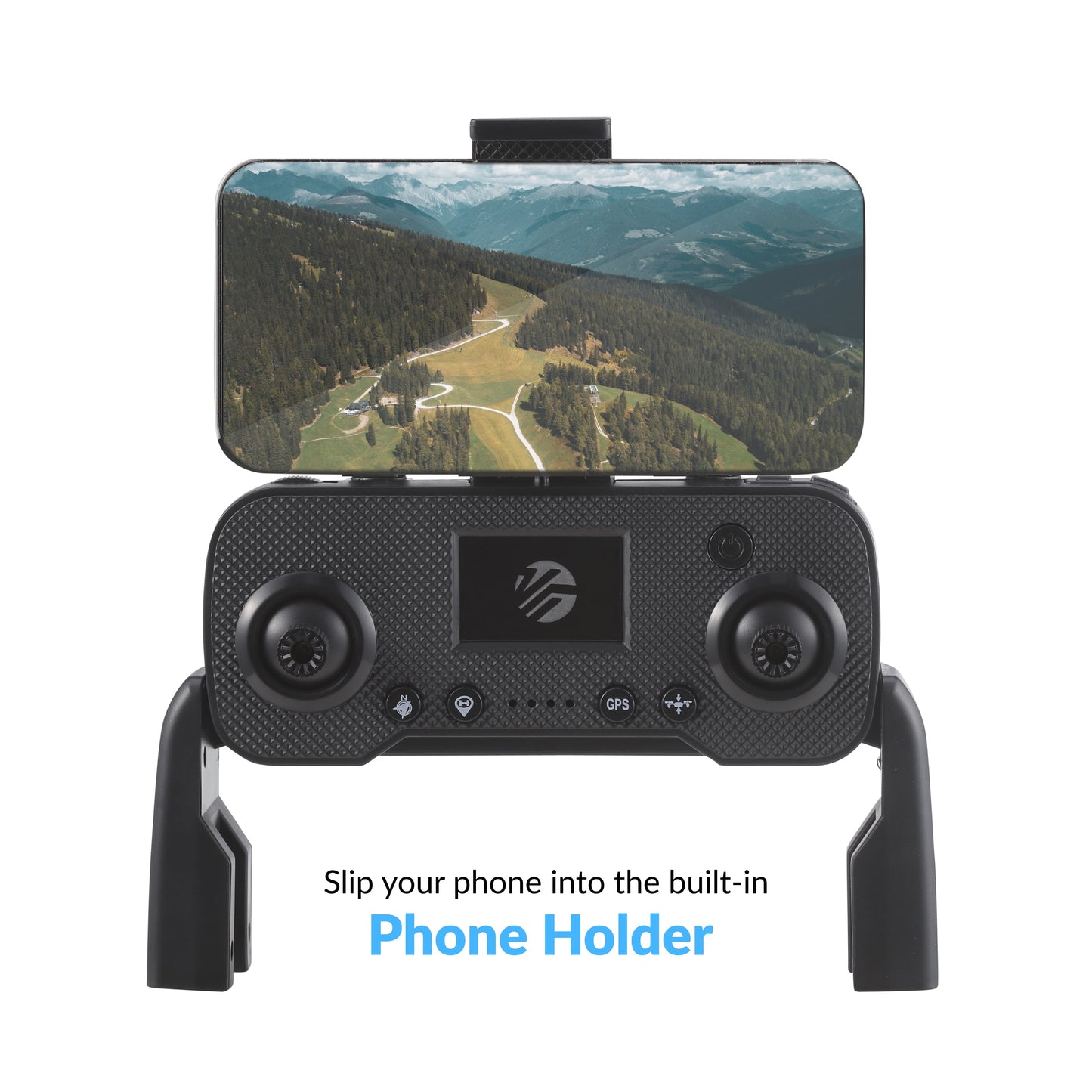 Sky Flow 4K Aerial Camera Drone Image Stabilization & Carrying Case, Black