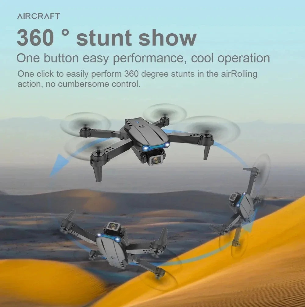 Dual Camera WIFI fpv Aircraft Quadcopte Obstacle Avoidance Aerial Photography Drone E99Pro Drone HD Professional 4k drone