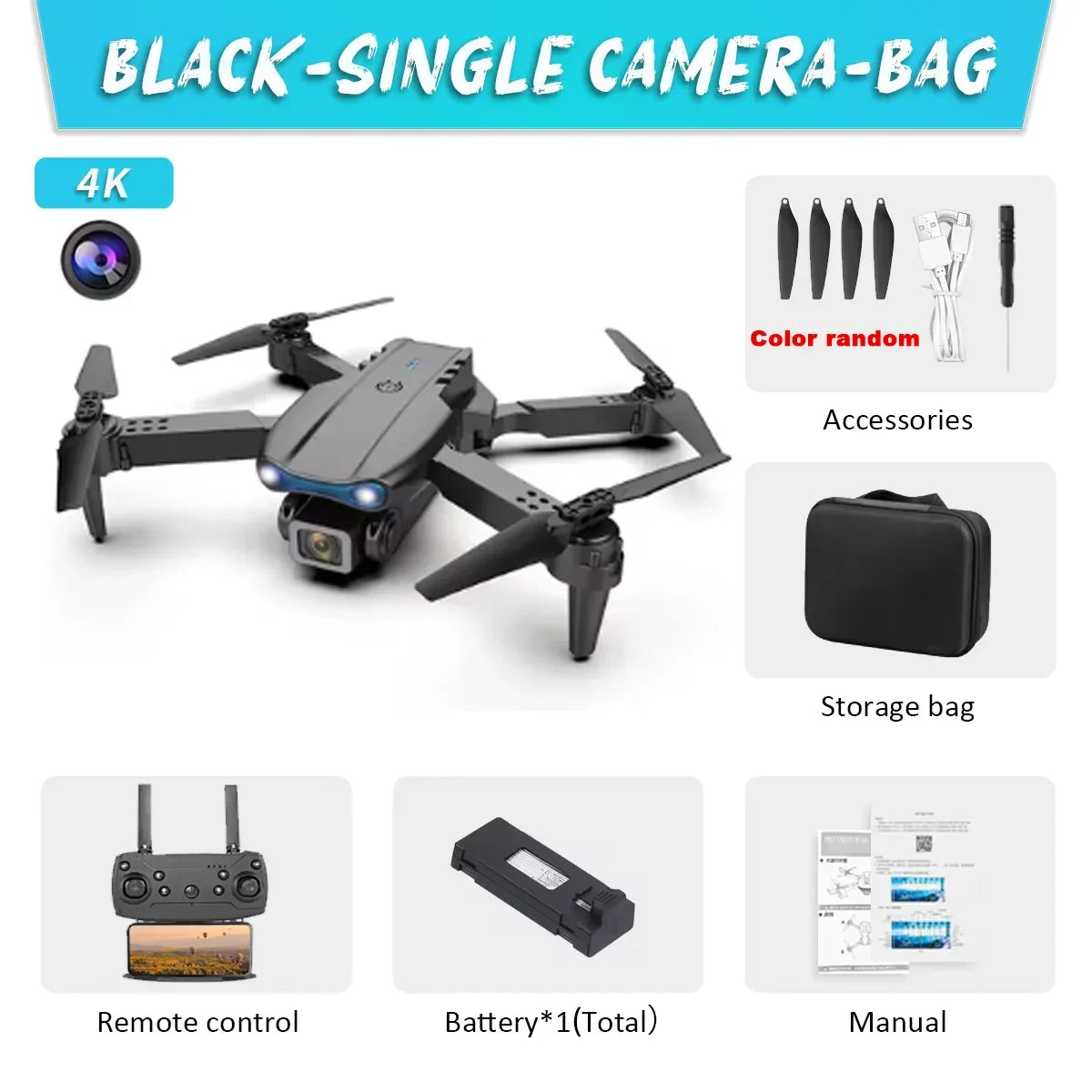 Dual Camera WIFI fpv Aircraft Quadcopte Obstacle Avoidance Aerial Photography Drone E99Pro Drone HD Professional 4k drone