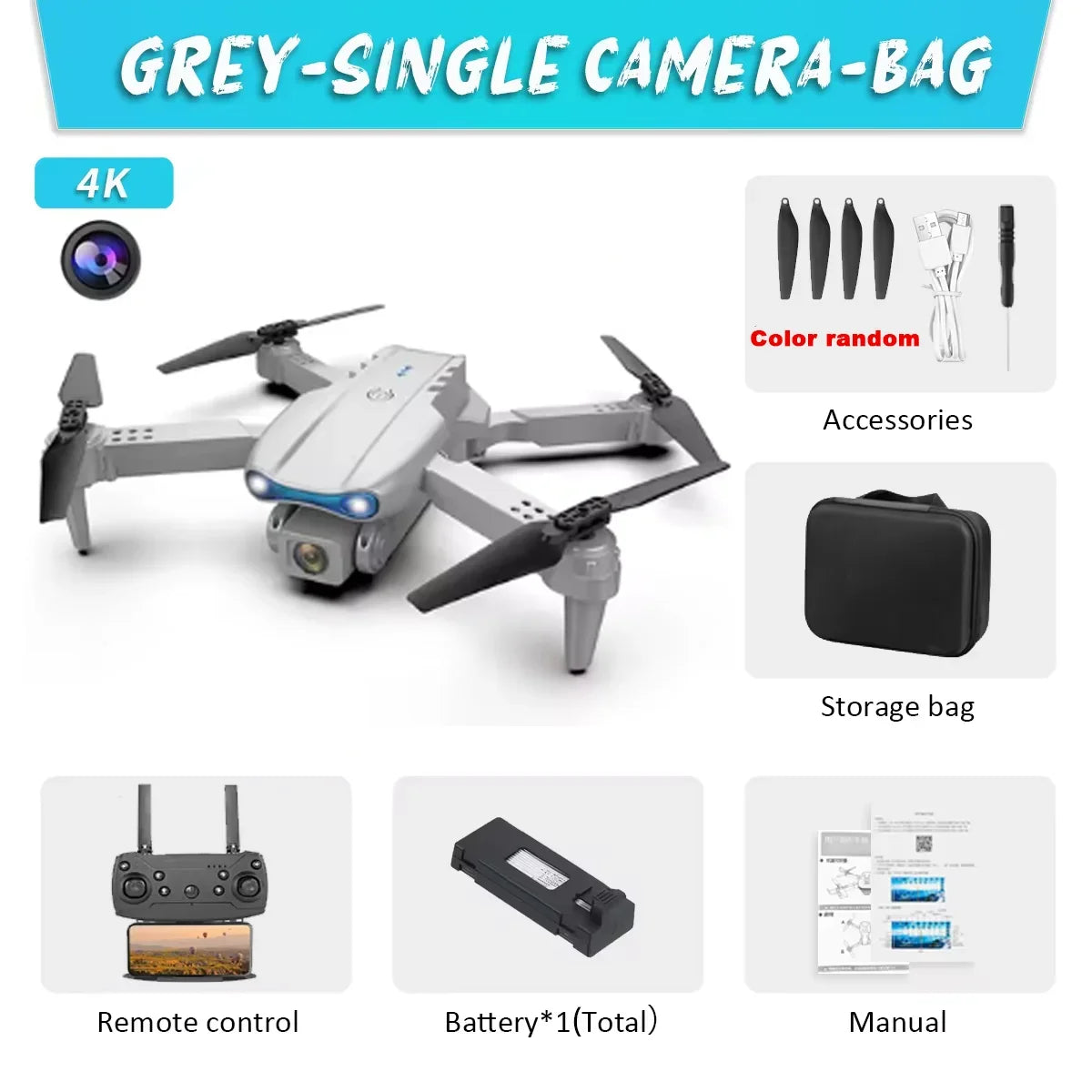 Dual Camera WIFI fpv Aircraft Quadcopte Obstacle Avoidance Aerial Photography Drone E99Pro Drone HD Professional 4k drone