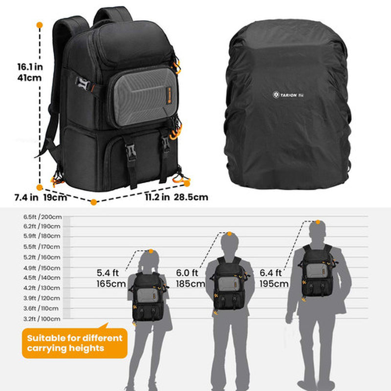 Pro Camera Backpack Large Camera Bag with Laptop Compartment Tripod Holder Wa...