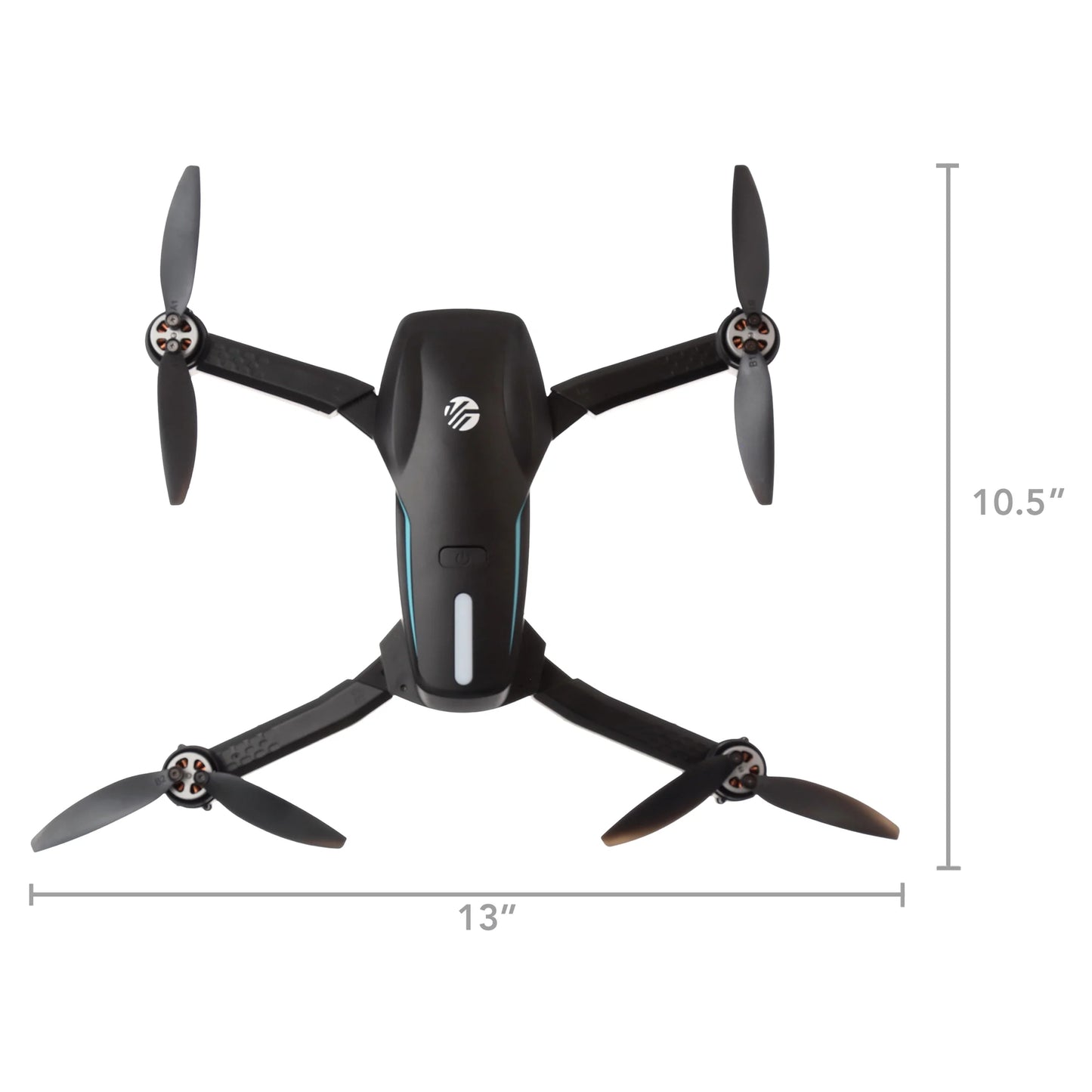 Sky Flow 4K Aerial Camera Drone Image Stabilization & Carrying Case, Black