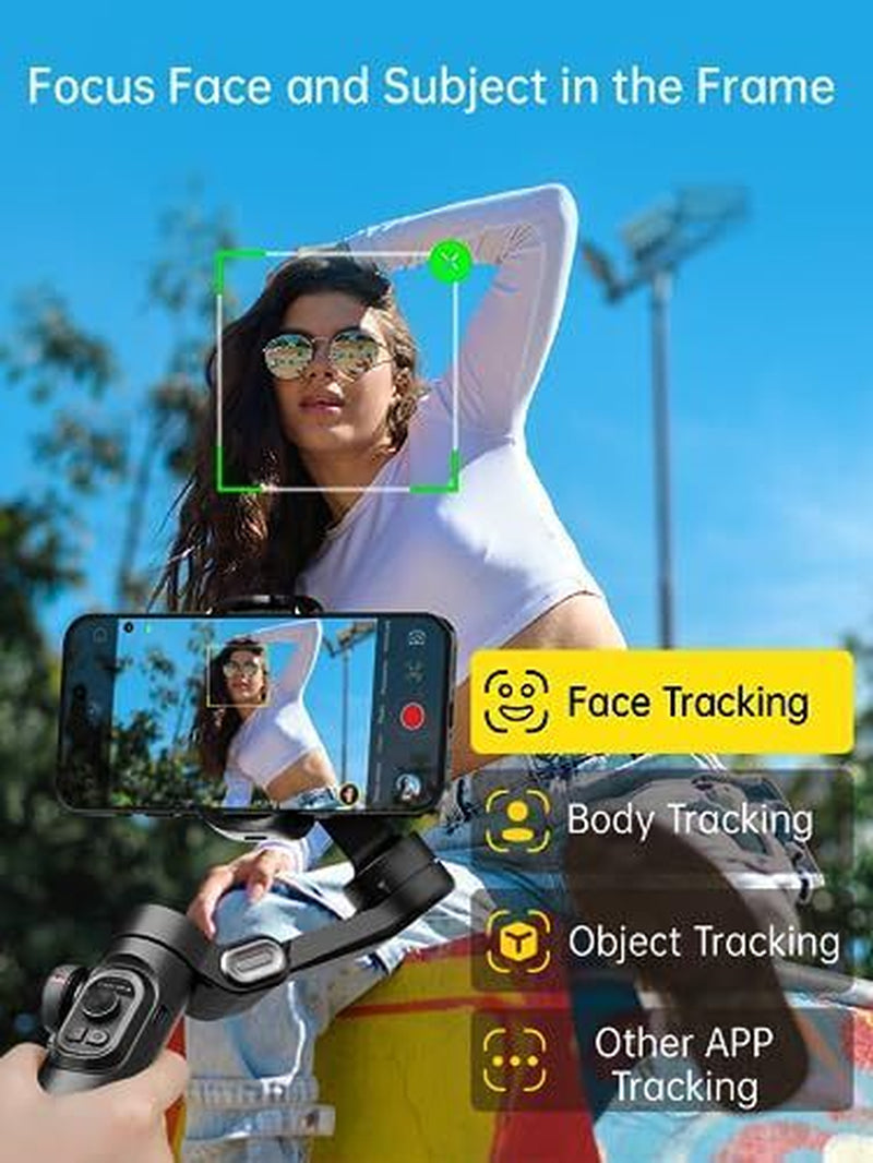 Phone Gimbal Stabilizer 3-Axis Smartphone Foldable Gimbal for Iphone Gimble W...