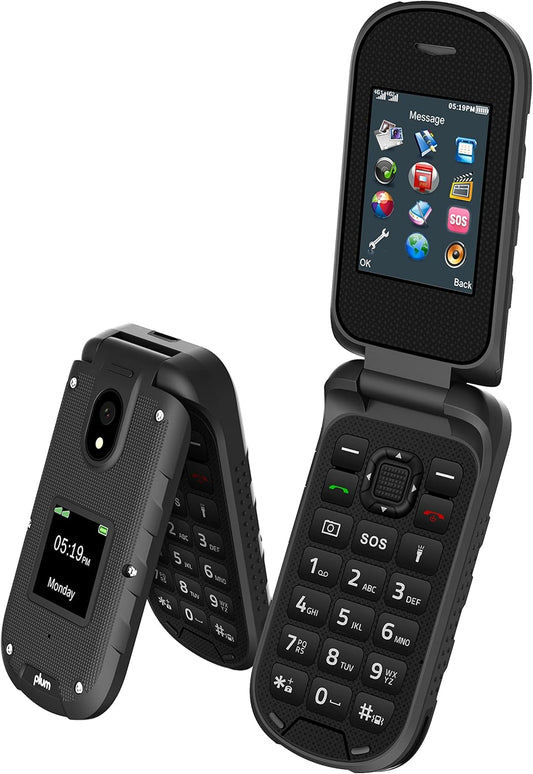 RAM plus 4G Volte Unlocked Rugged Flip Phone AT&T T-Mobile – Black