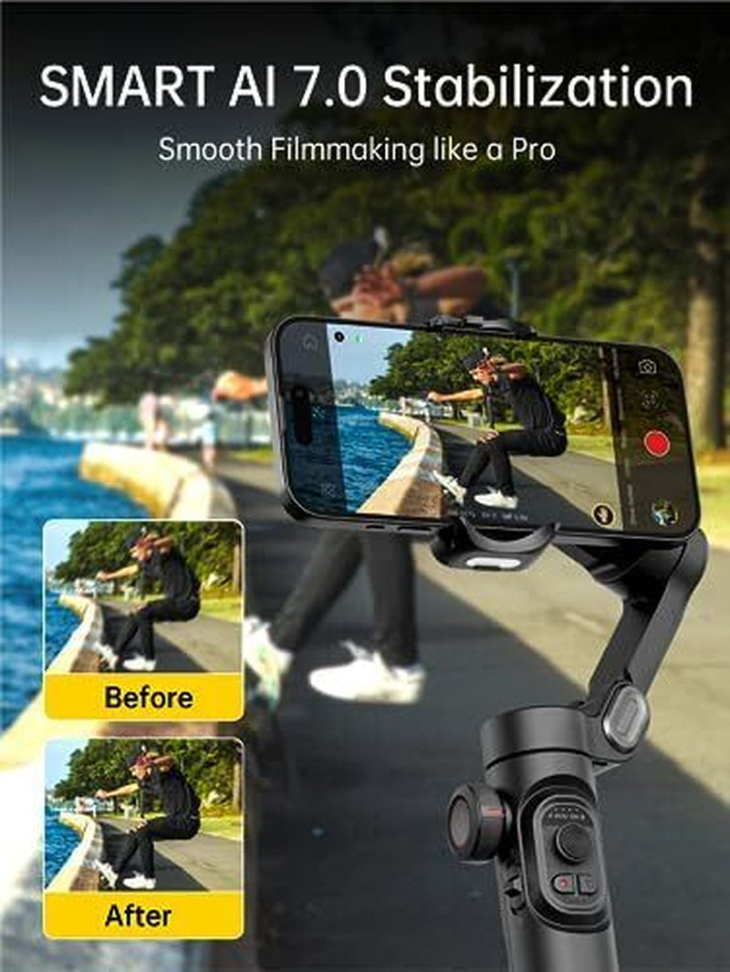 Phone Gimbal Stabilizer 3-Axis Smartphone Foldable Gimbal for Iphone Gimble W...