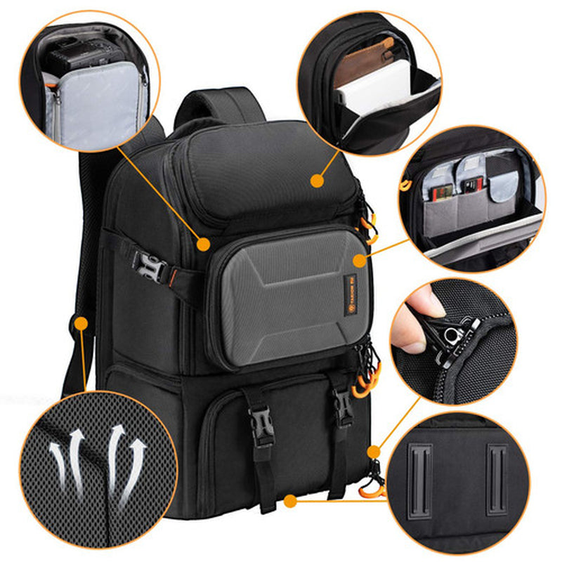 Pro Camera Backpack Large Camera Bag with Laptop Compartment Tripod Holder Wa...