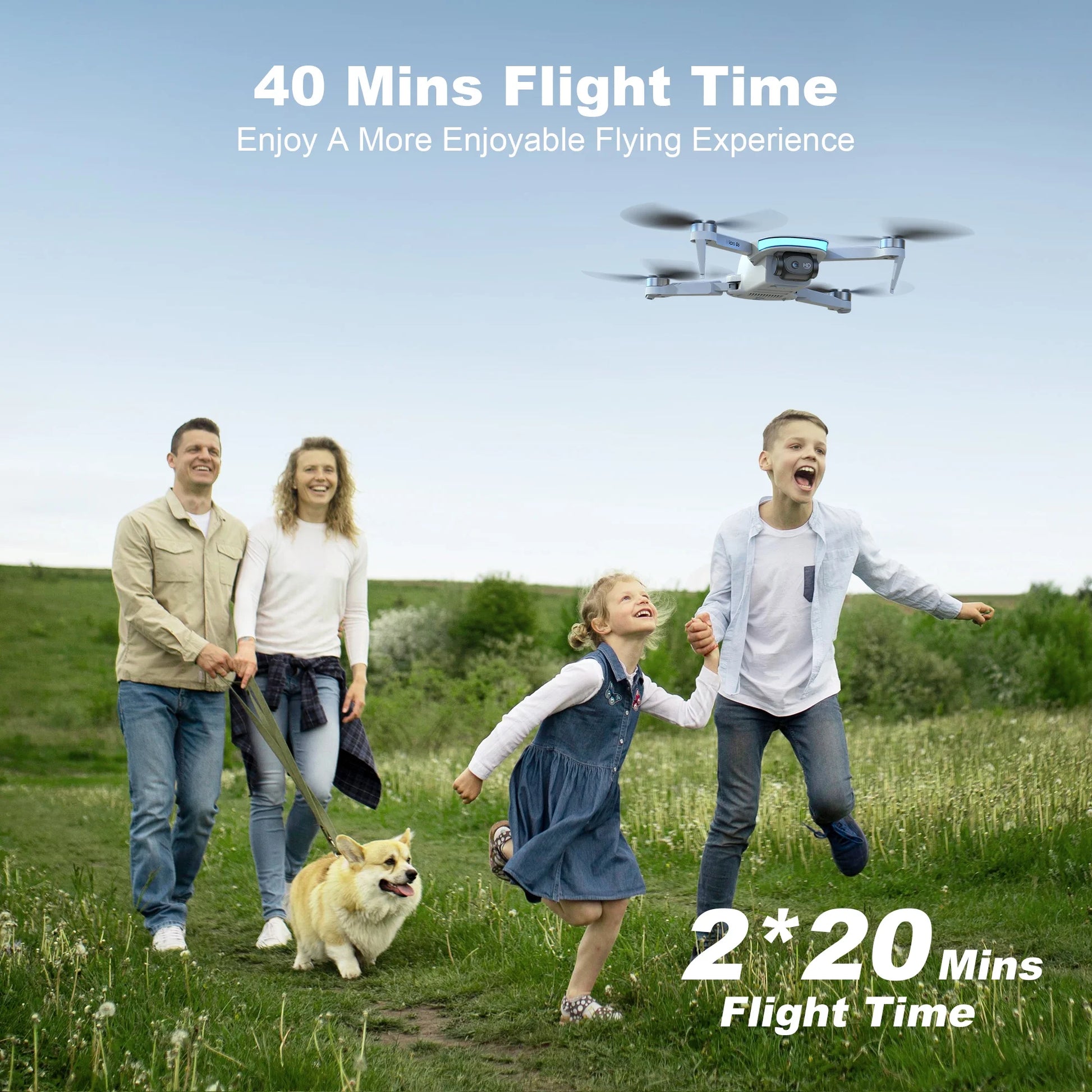 B6 GPS Drone with Camera for Adults 4K, RC Mini Drone under 249G with Smart Return, Brushless Motor, 5G Transmission and 2 Batteries for 44-Min Flight Time, Gray