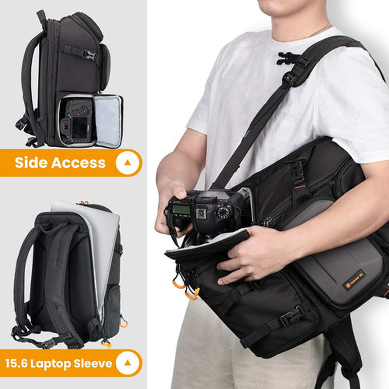 Pro Camera Backpack Large Camera Bag with Laptop Compartment Tripod Holder Wa...