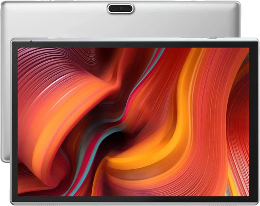 10 Inch Tablet, Google Android 14 Tablet, Quad-Core Processor Tableta Computer with 32GB ROM 6GB RAM 8MP Camera Wifi BT 10.1 in HD Display, 6000Mah Long Battery Life Tablet, Silver