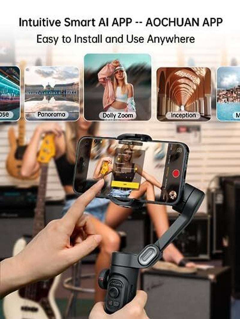 Phone Gimbal Stabilizer 3-Axis Smartphone Foldable Gimbal for Iphone Gimble W...